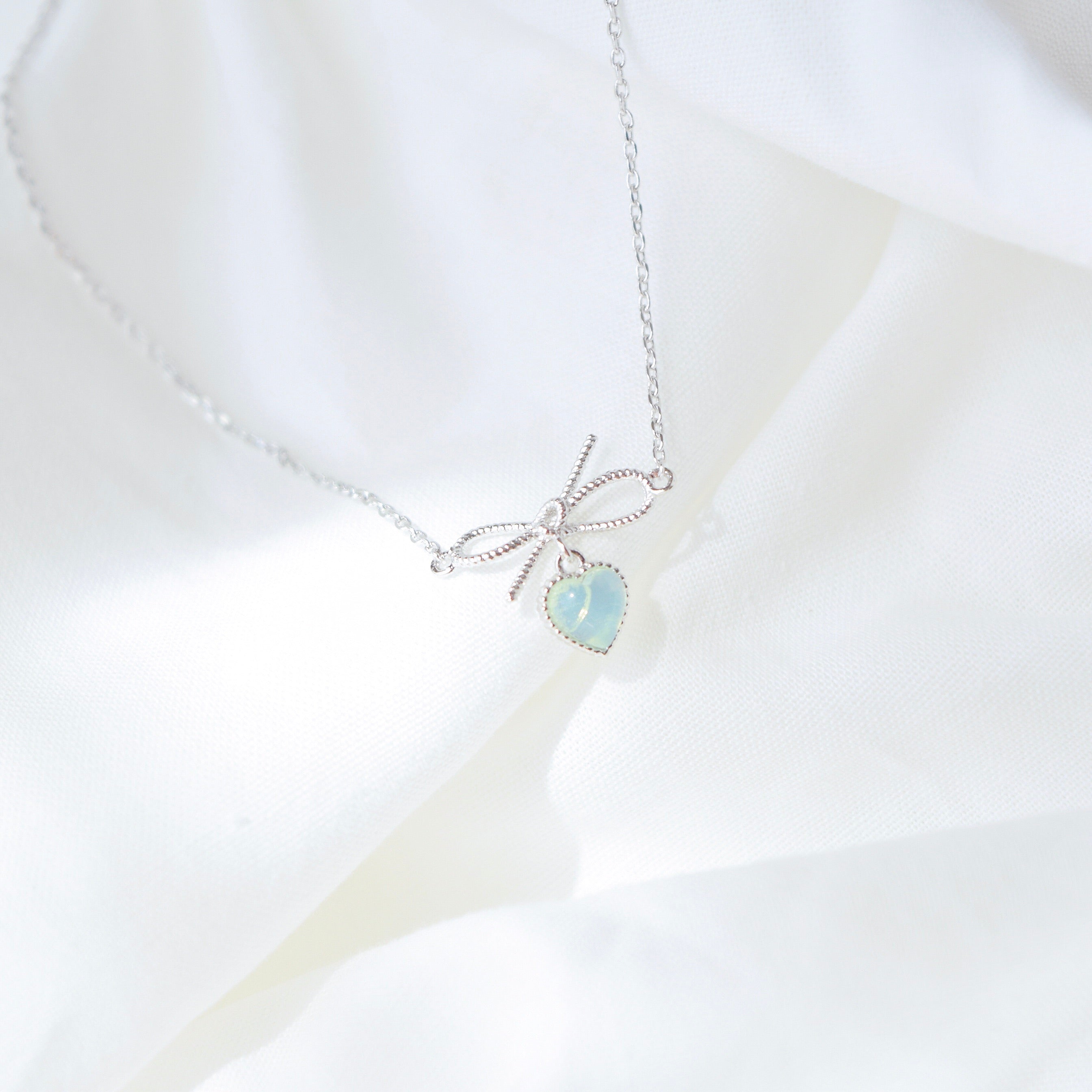 Silver Made in Korea Necklace Korean Rantai Leher Cubic Zirconia Bride Bridal Dinner Rhodium Plated Accessory Fashion Fancy Stylish Jewellery Online Malaysia Shopping Trendy Accessories Daily Wear Jewelry Dainty Minimalist Delicate Special Perfect Gift From Heart For Your Loved One